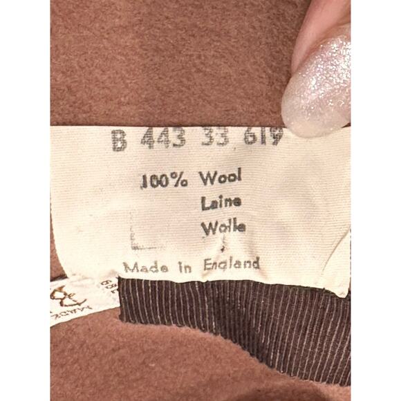 Vintage B. Altman & Co New York Tan Brown Bowler Fedora Hat 100% Wool England main image 6